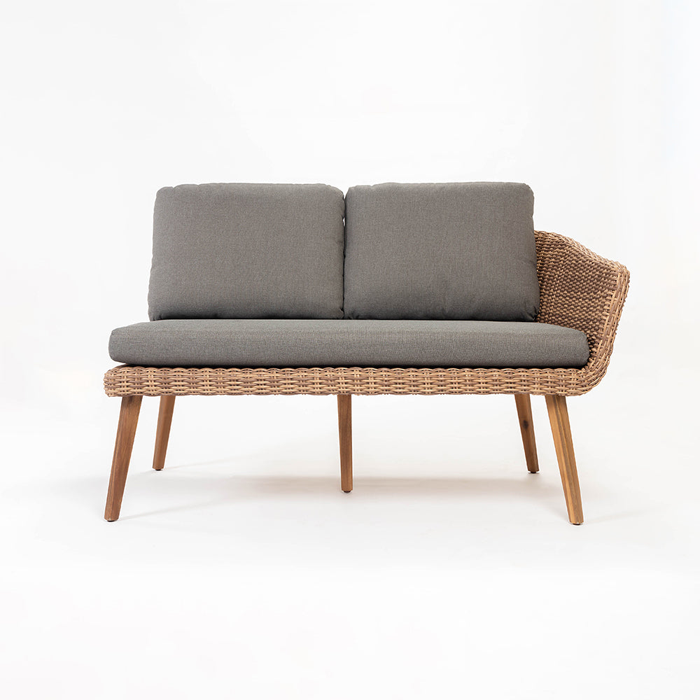 Mira 5-Seater Timber Outdoor Sofa Set with Glass Table