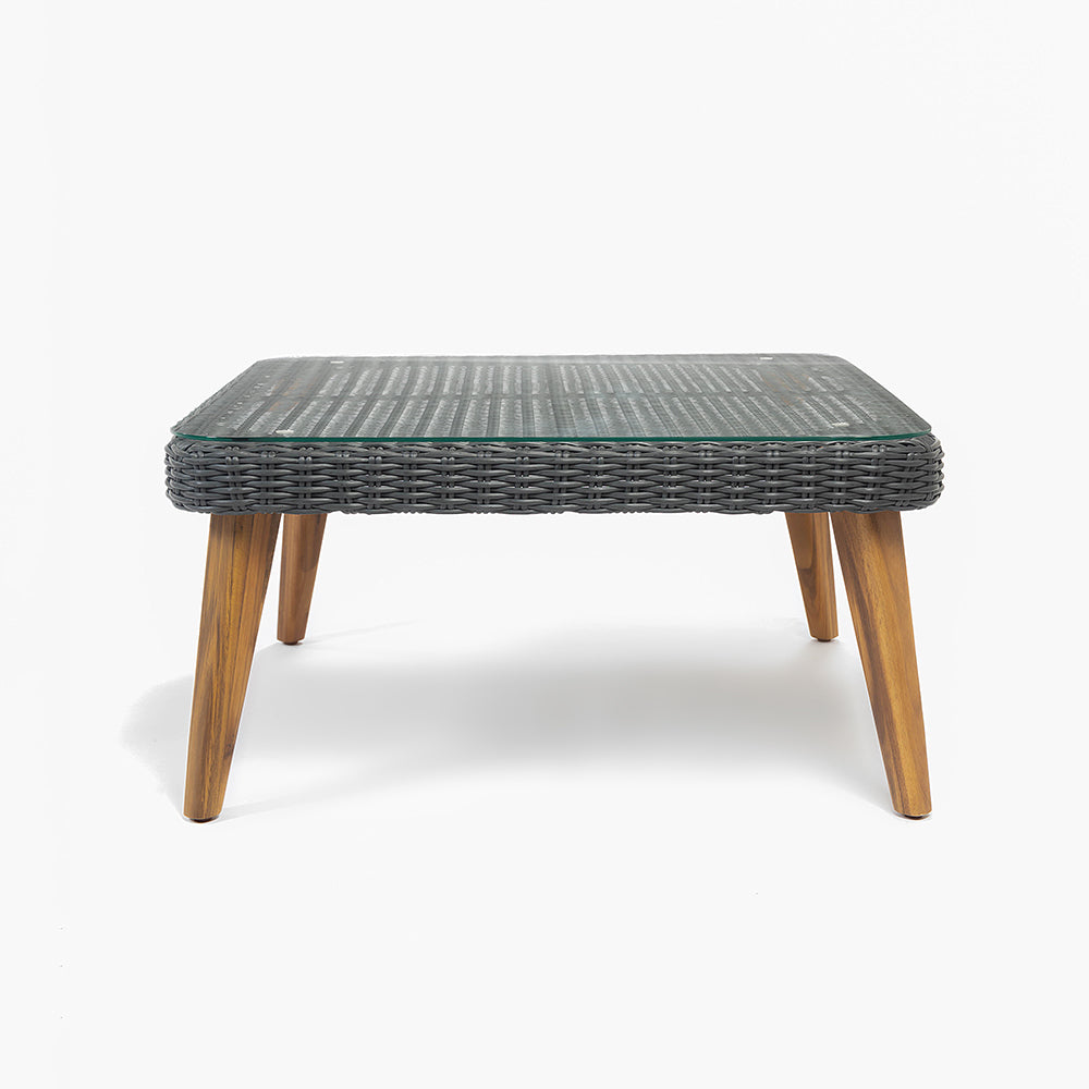 Crew 5-Seater Timber Outdoor Sofa Set with Glass Table