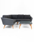 Crew 5-Seater Timber Outdoor Sofa Set with Glass Table