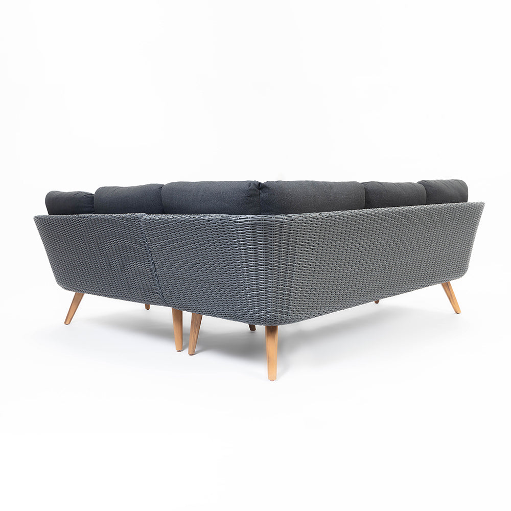 Crew 5-Seater Timber Outdoor Sofa Set with Glass Table
