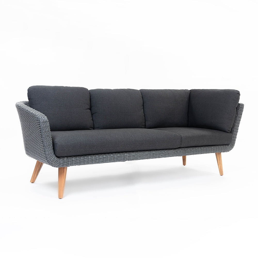 Crew 5-Seater Timber Outdoor Sofa Set with Glass Table