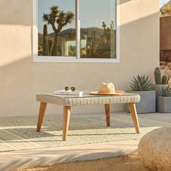 Circa Timber Outdoor Glass Top Coffee Table