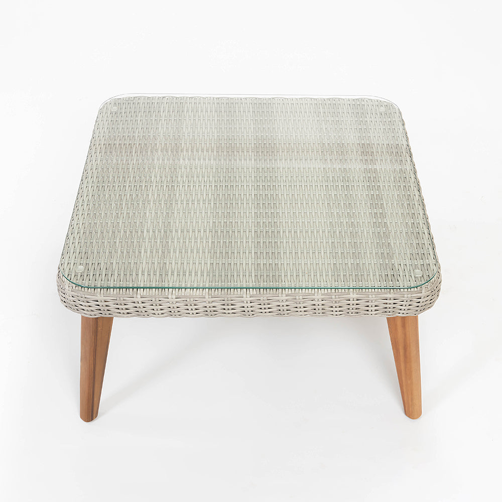 Circa 5-Seater Timber Outdoor Lounge Set with Glass Table
