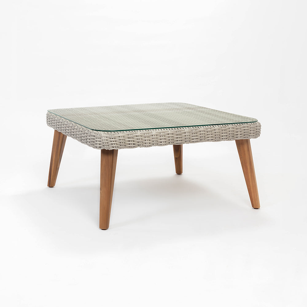 Circa 5-Seater Timber Outdoor Lounge Set with Glass Table - All Sofa (3 Seater) Chair Coffee Table