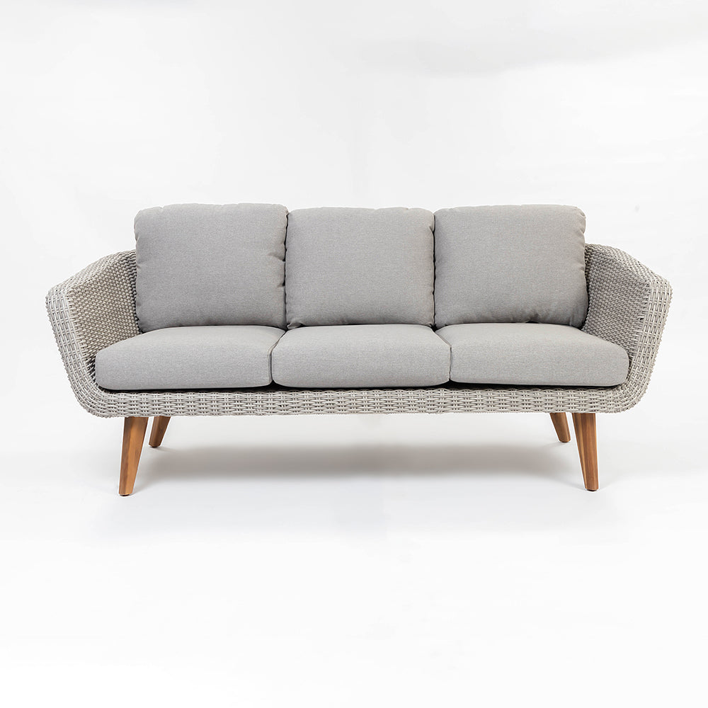 Circa 5-Seater Timber Outdoor Lounge Set with Glass Table - All Sofa (3 Seater) Chair Coffee Table
