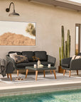 Navis 5-Seater Timber Outdoor Lounge Set with Glass Table