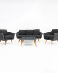 Navis 5-Seater Timber Outdoor Lounge Set with Glass Table