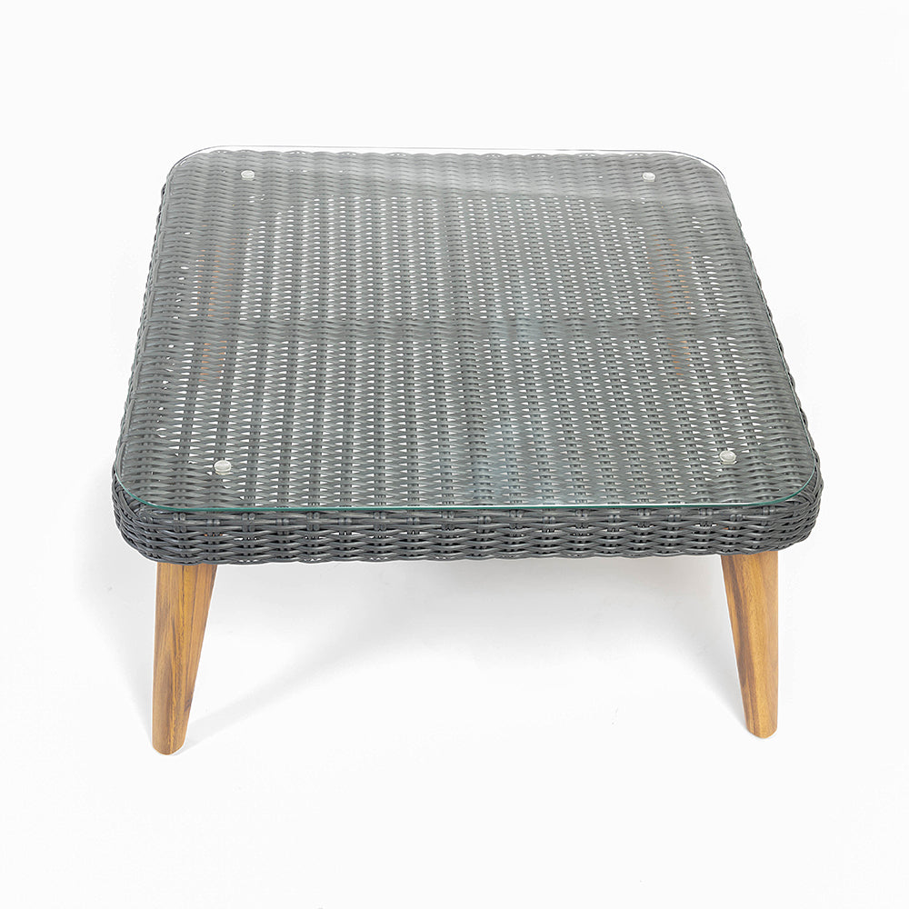 Navis Timber Outdoor Glass Top Coffee Table
