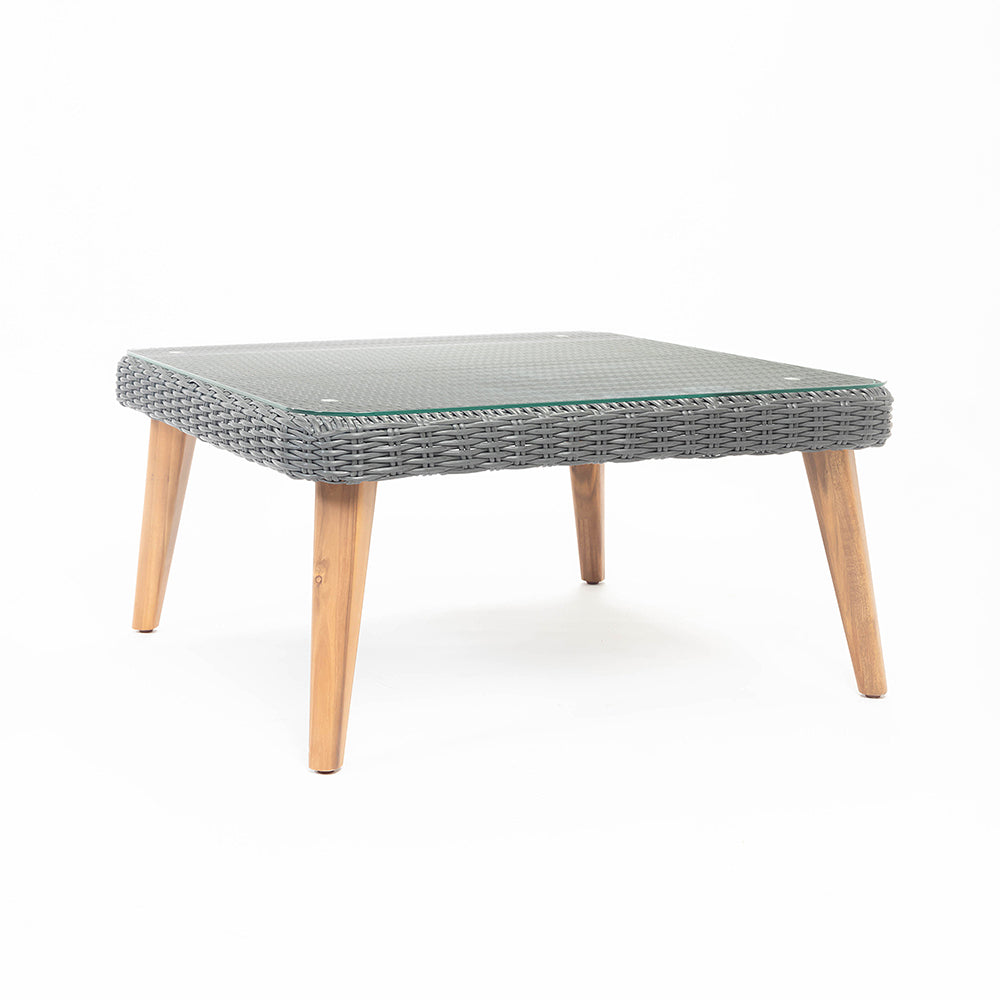 Navis Timber Outdoor Glass Top Coffee Table