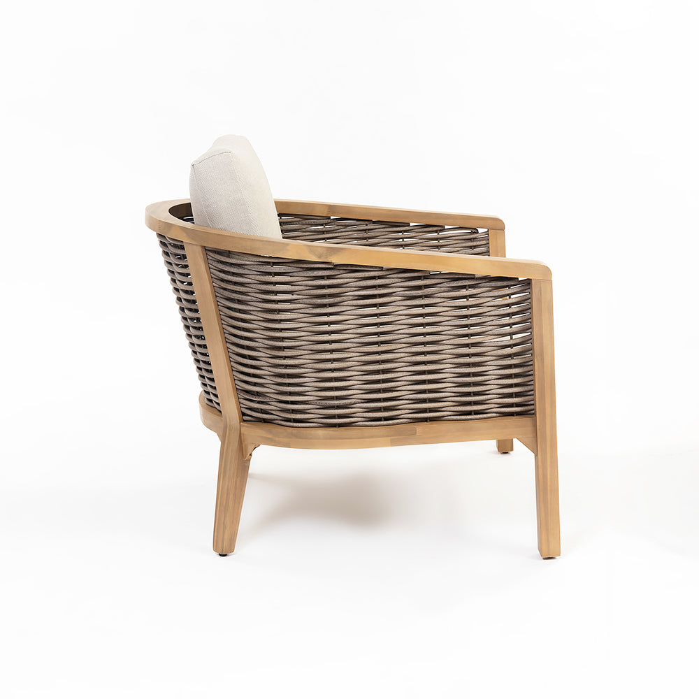 Codeine 5-Seater Timber Outdoor Lounge Set with Wooden Table
