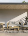 Codeine 5-Seater Timber Outdoor Lounge Set with Wooden Table