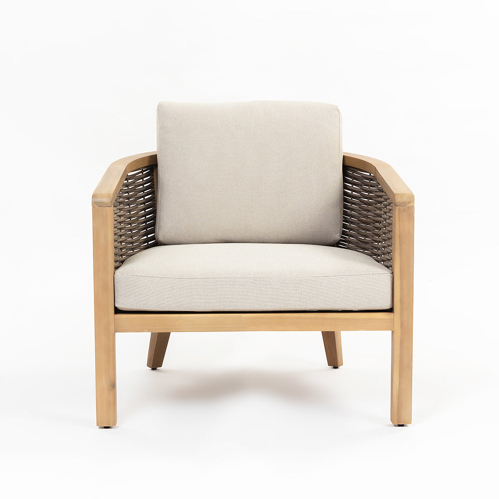 Codeine 5-Seater Timber Outdoor Lounge Set with Wooden Table