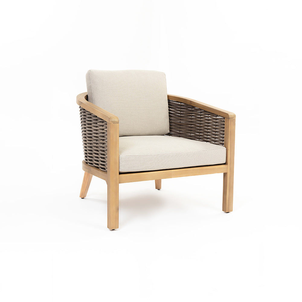 Codeine 5-Seater Timber Outdoor Lounge Set with Wooden Table