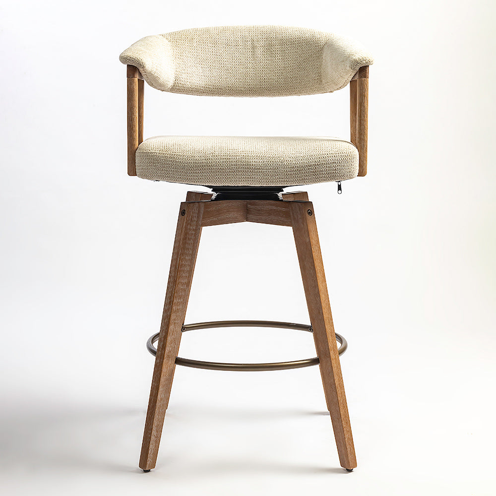 Abnor Wooden Swivel Bar Chair