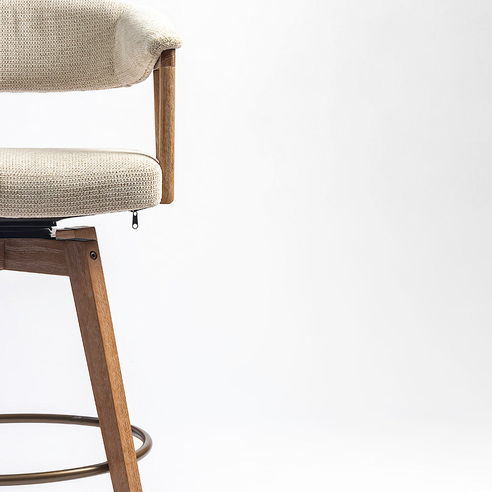 Abnor Wooden Swivel Bar Chair