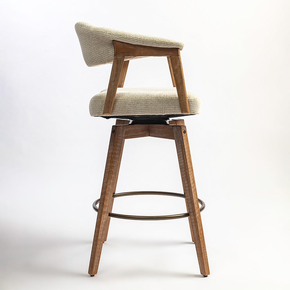 Abnor Wooden Swivel Bar Chair
