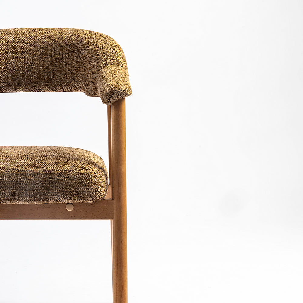 Mustard Beech Wood Dining Chair