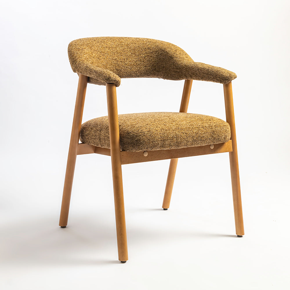 Mustard Beech Wood Dining Chair