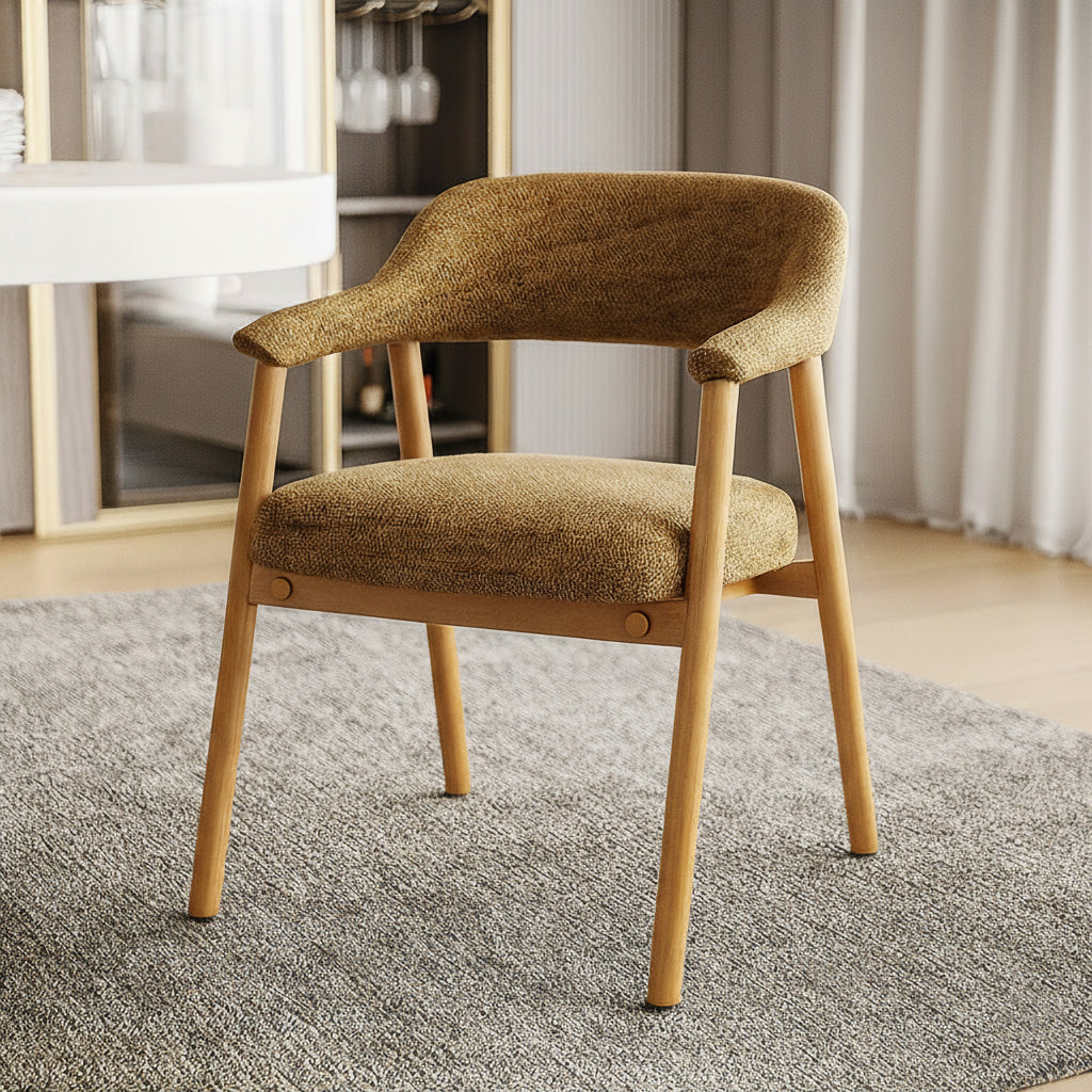 Mustard Beech Wood Dining Chair
