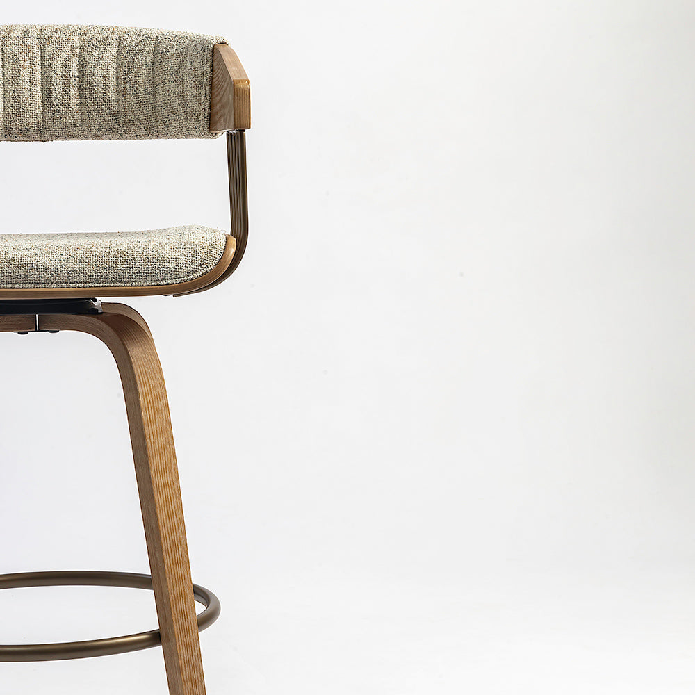 Doja Wooden Swivel Counter Chair