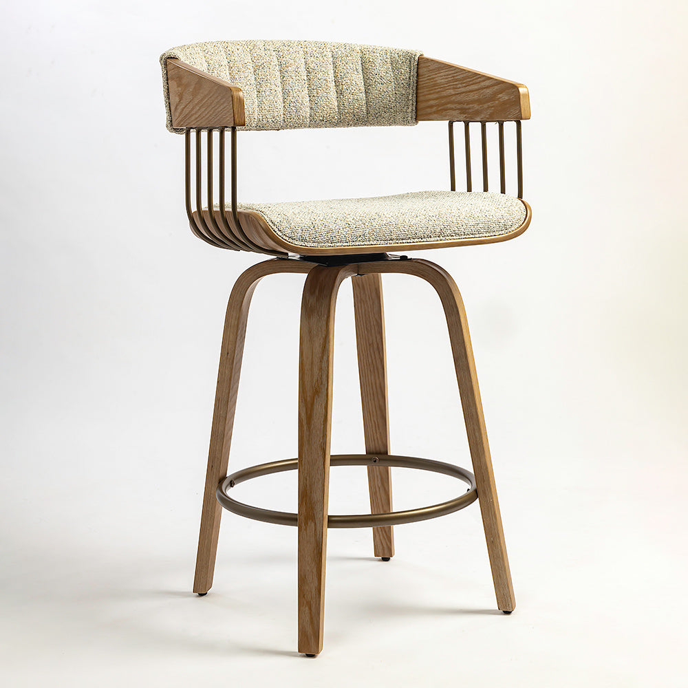 Doja Wooden Swivel Counter Chair