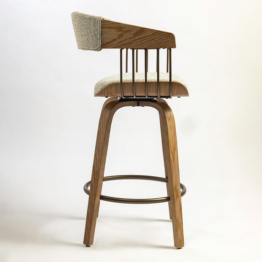 Doja Wooden Swivel Counter Chair