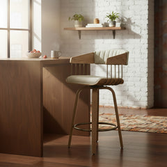 Doja Wooden Swivel Counter Chair