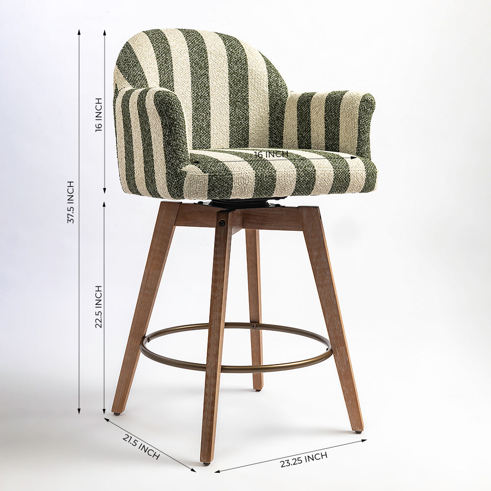 Perri Wooden Swivel Counter Chair