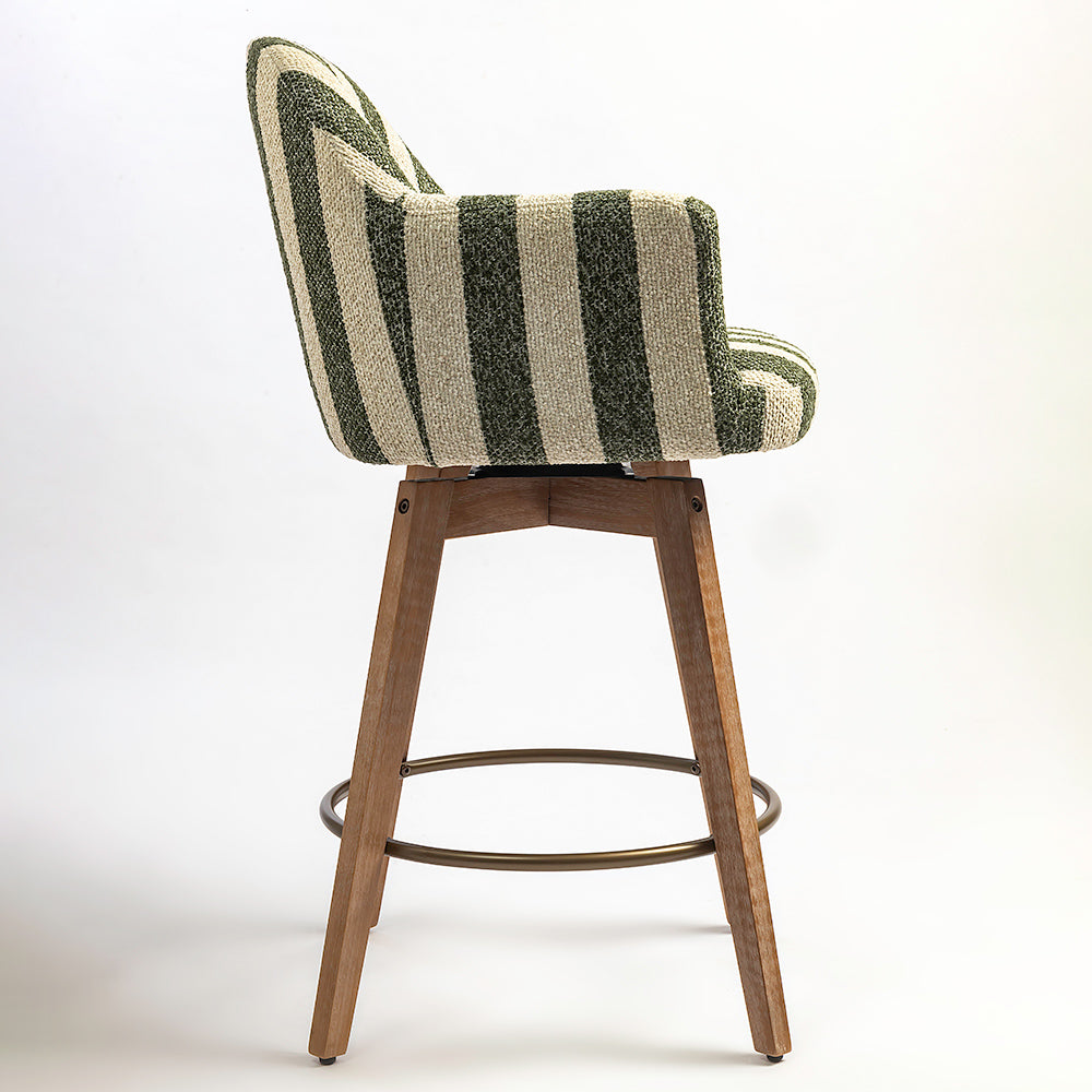 Perri Wooden Swivel Counter Chair