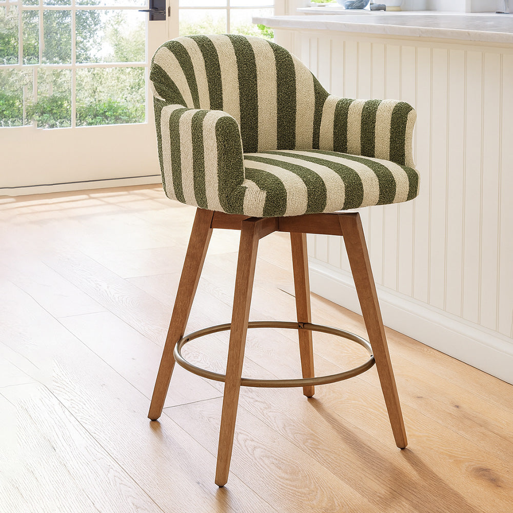 Perri Wooden Swivel Counter Chair