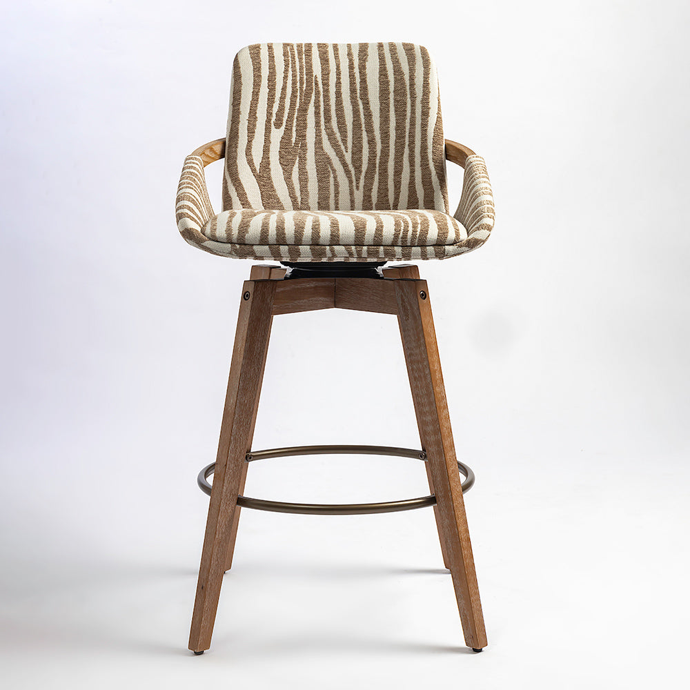 Suki Wooden Swivel Counter Chair