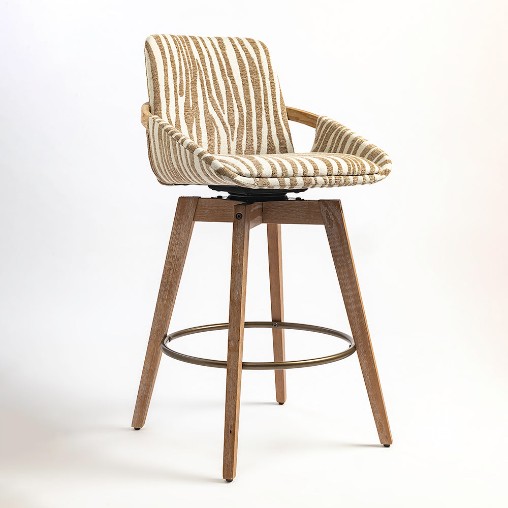 Suki Wooden Swivel Counter Chair