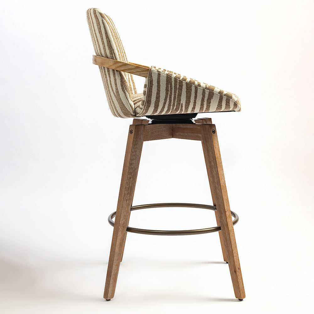 Suki Wooden Swivel Counter Chair