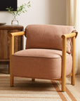 Mazzy Para Wood Arm Chair - Rose Brown