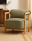 Mazzy Para Wood Arm Chair - Sage Green