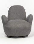 Liana Wooden Swivel Lounge chair - Dark Grey