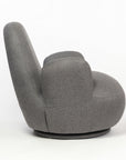 Liana Wooden Swivel Lounge chair - Dark Grey