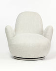 Liana Wooden Swivel Lounge chair - Light Grey