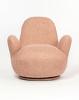 Liana Wooden Swivel Lounge chair - Rose Brown