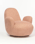 Liana Wooden Swivel Lounge chair - Rose Brown