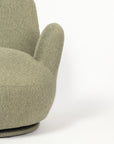 Liana Wooden Swivel Lounge chair - Sage Green