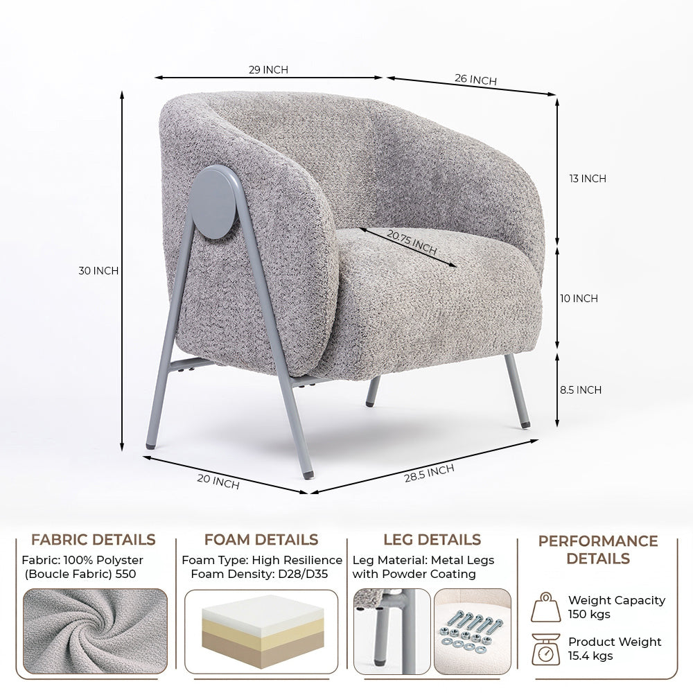 Sunbeam Lounge Chair - Grey