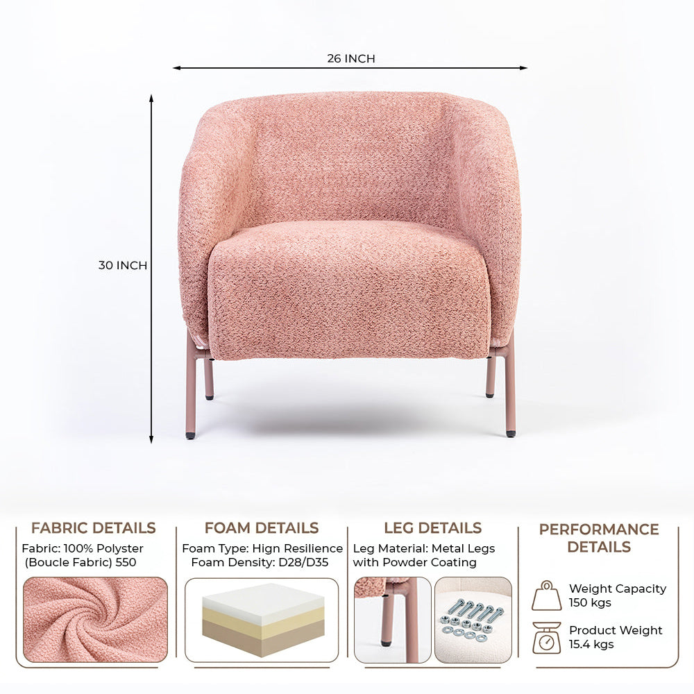 Sunbeam Lounge Chair - Rose brown