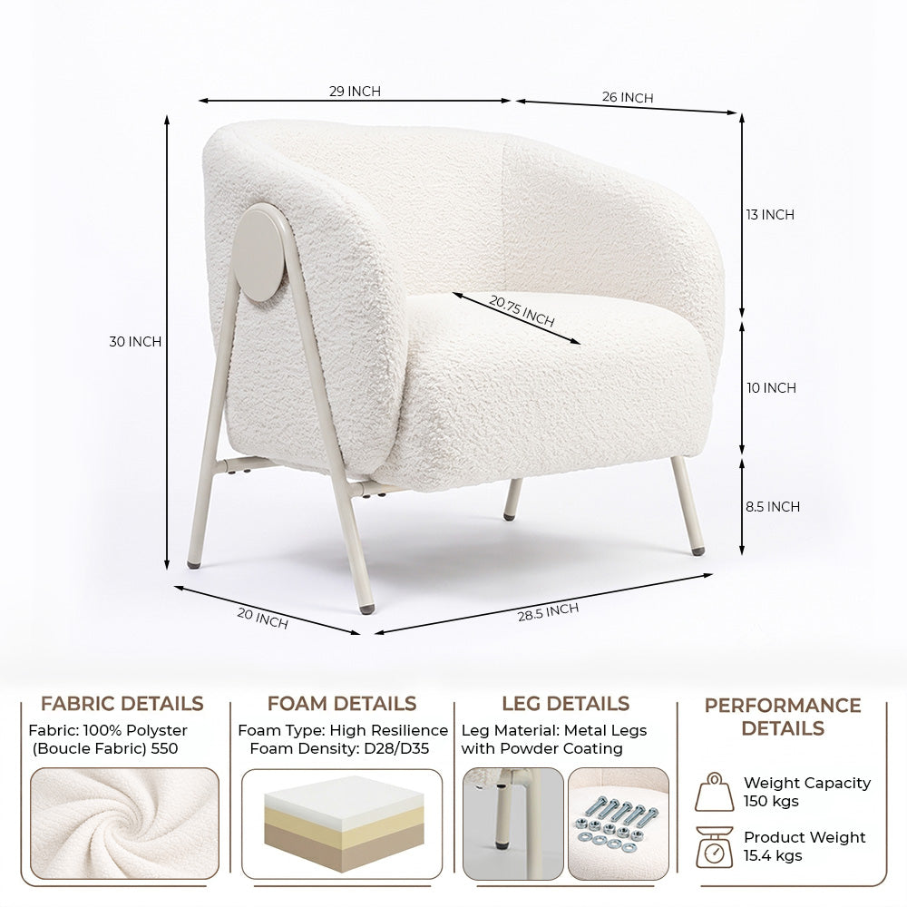 Sunbeam Lounge Chair - White