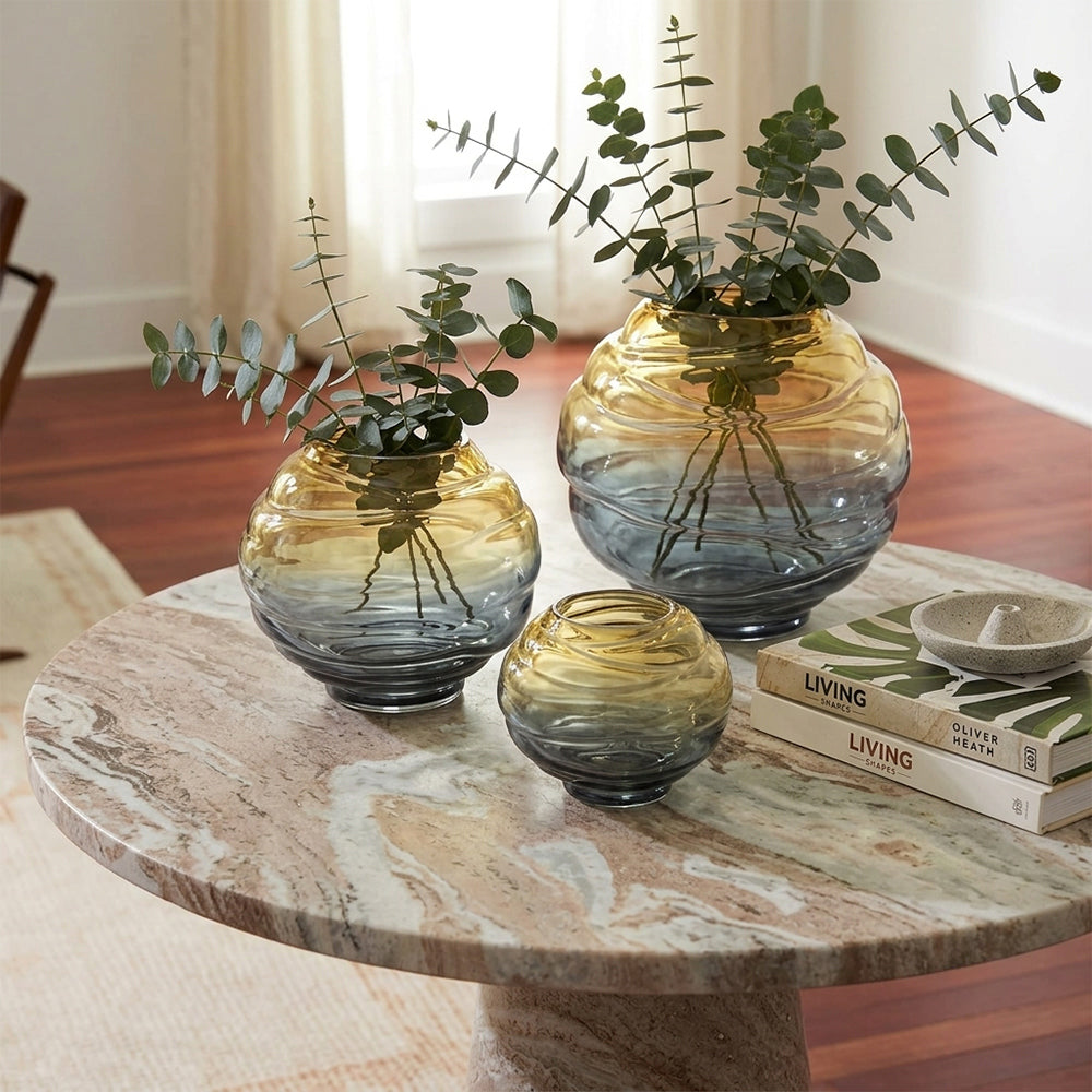 Dynaris Edge Glass Vase Set of 3 - All