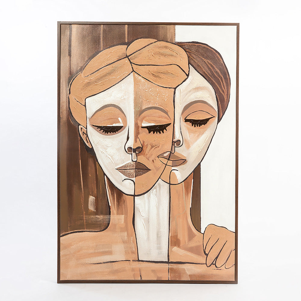 Two Faces, One beauty Wall Painting