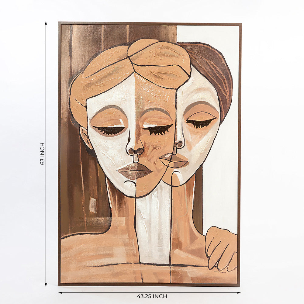 Two Faces, One beauty Wall Painting