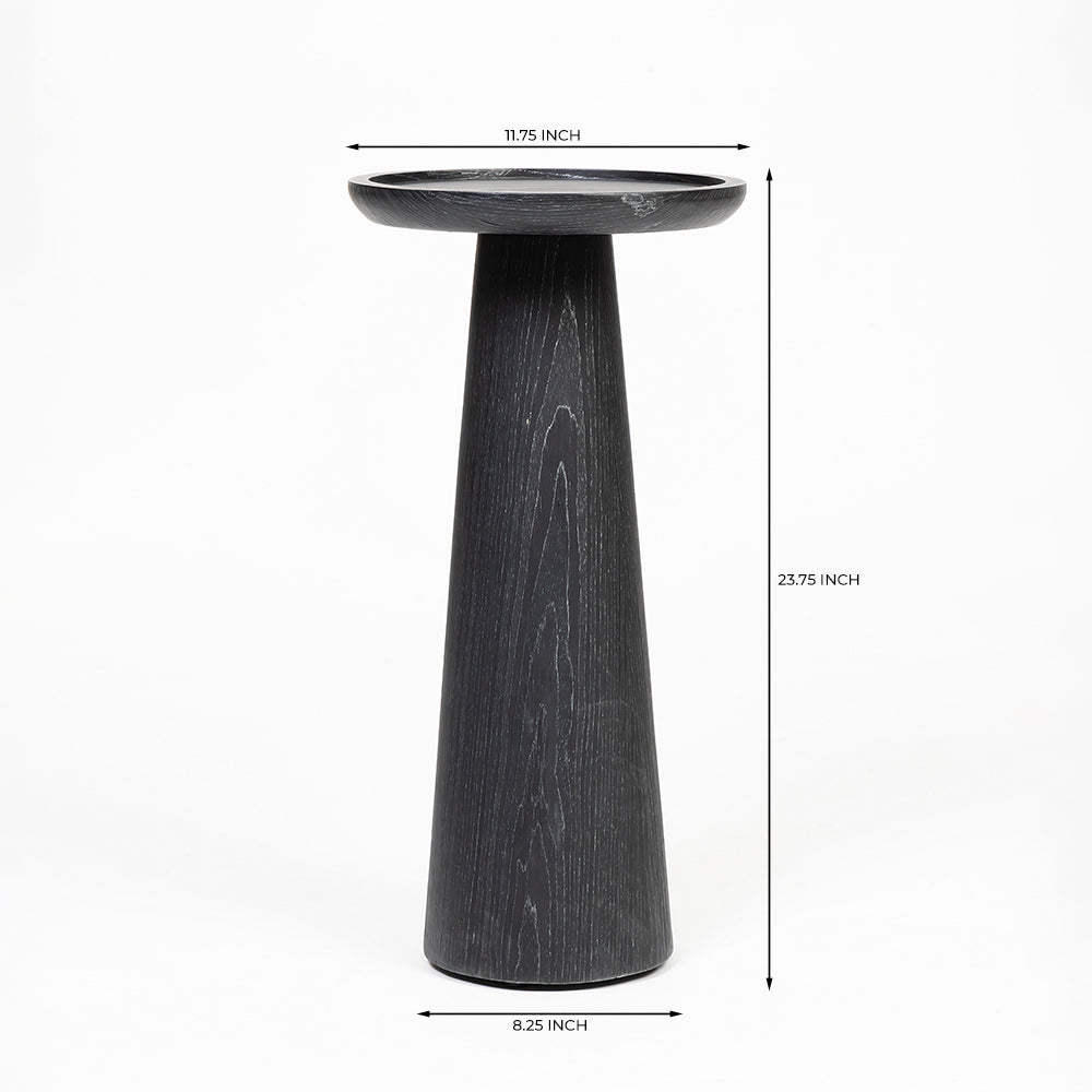 Arclume Black Round Pedestal Table - Large