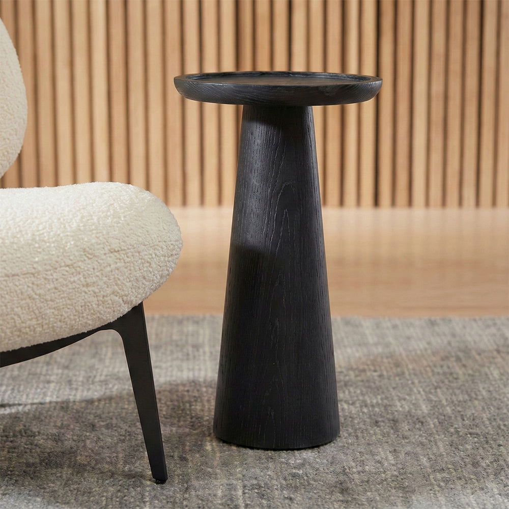 Arclume Black Round Pedestal Table - Large
