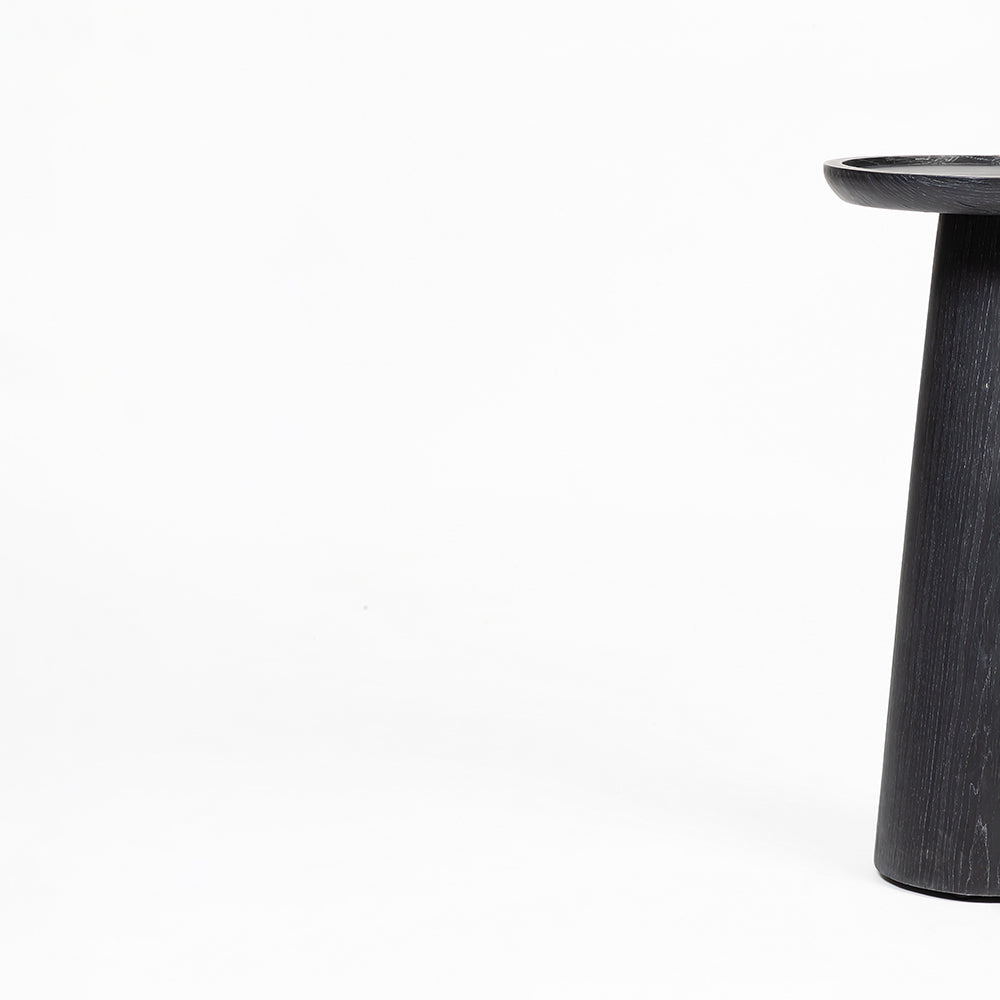 Arclume Black Round Pedestal Table - Large